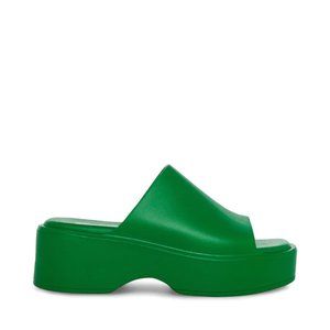 Steve Madden Slinky-J Platform Slide -Green -